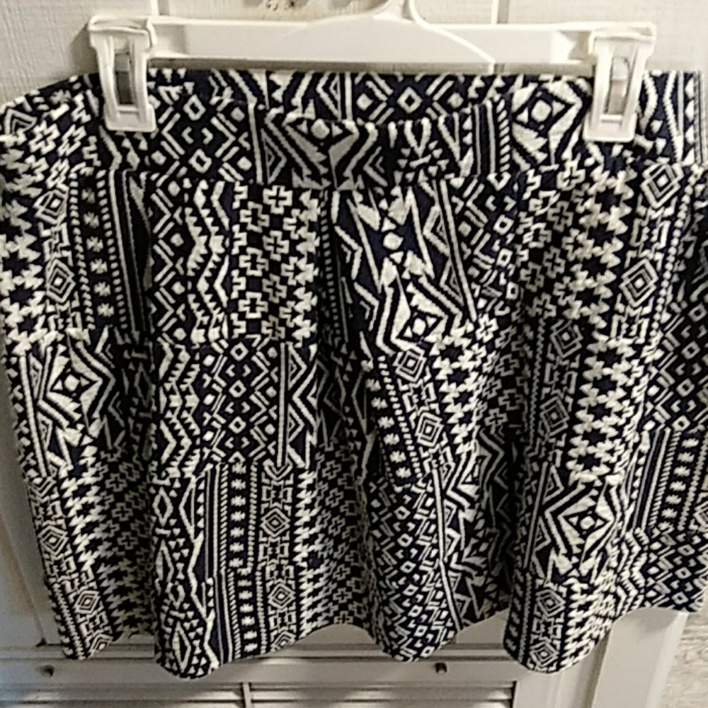 Navy and white skirt